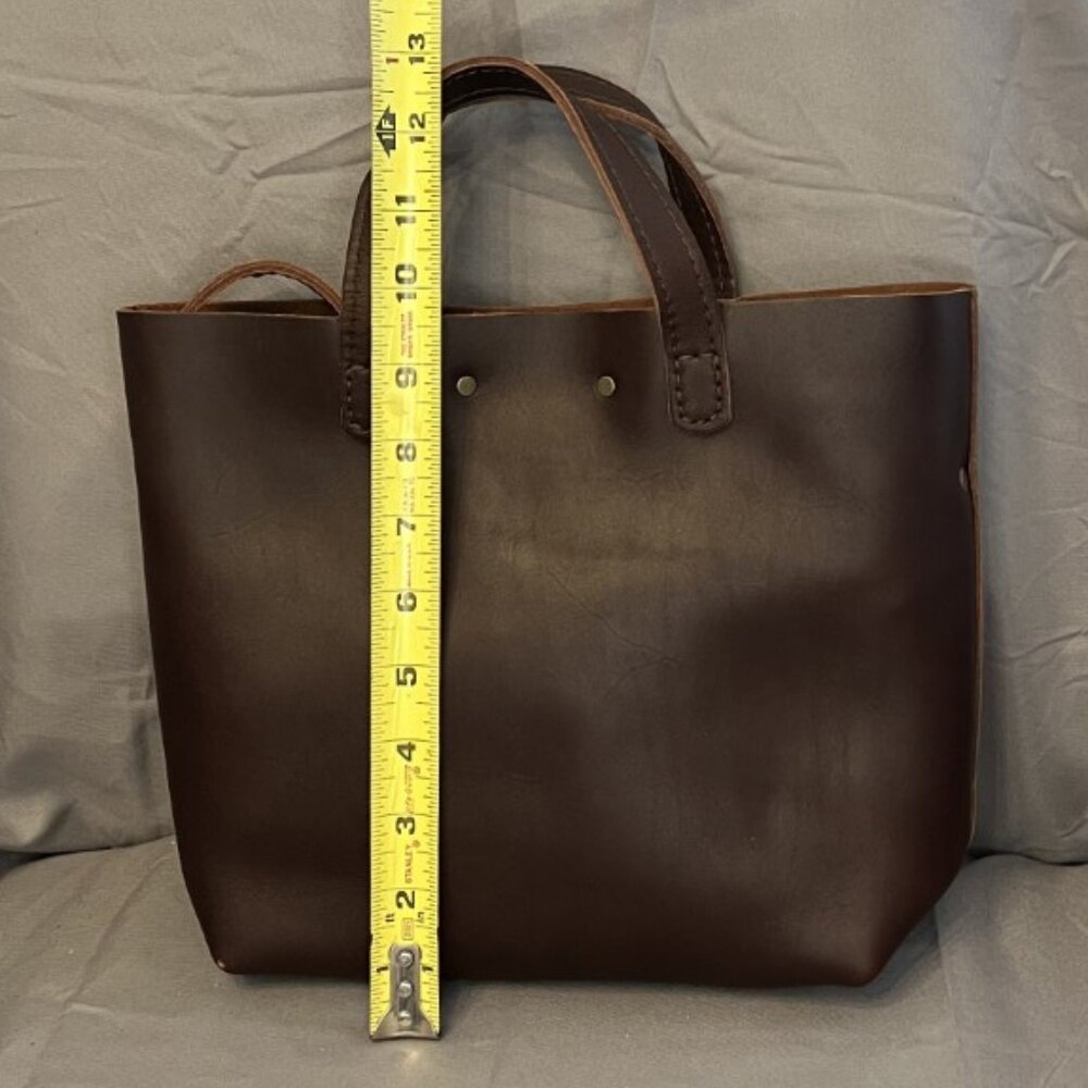 Portland Leather, Crossbody Tote, Dark Brown, w/Eclipse Bag & Keychain - Picture 6 of 15